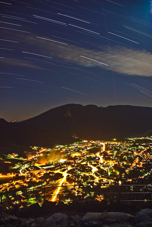 Startrails über Balsthal